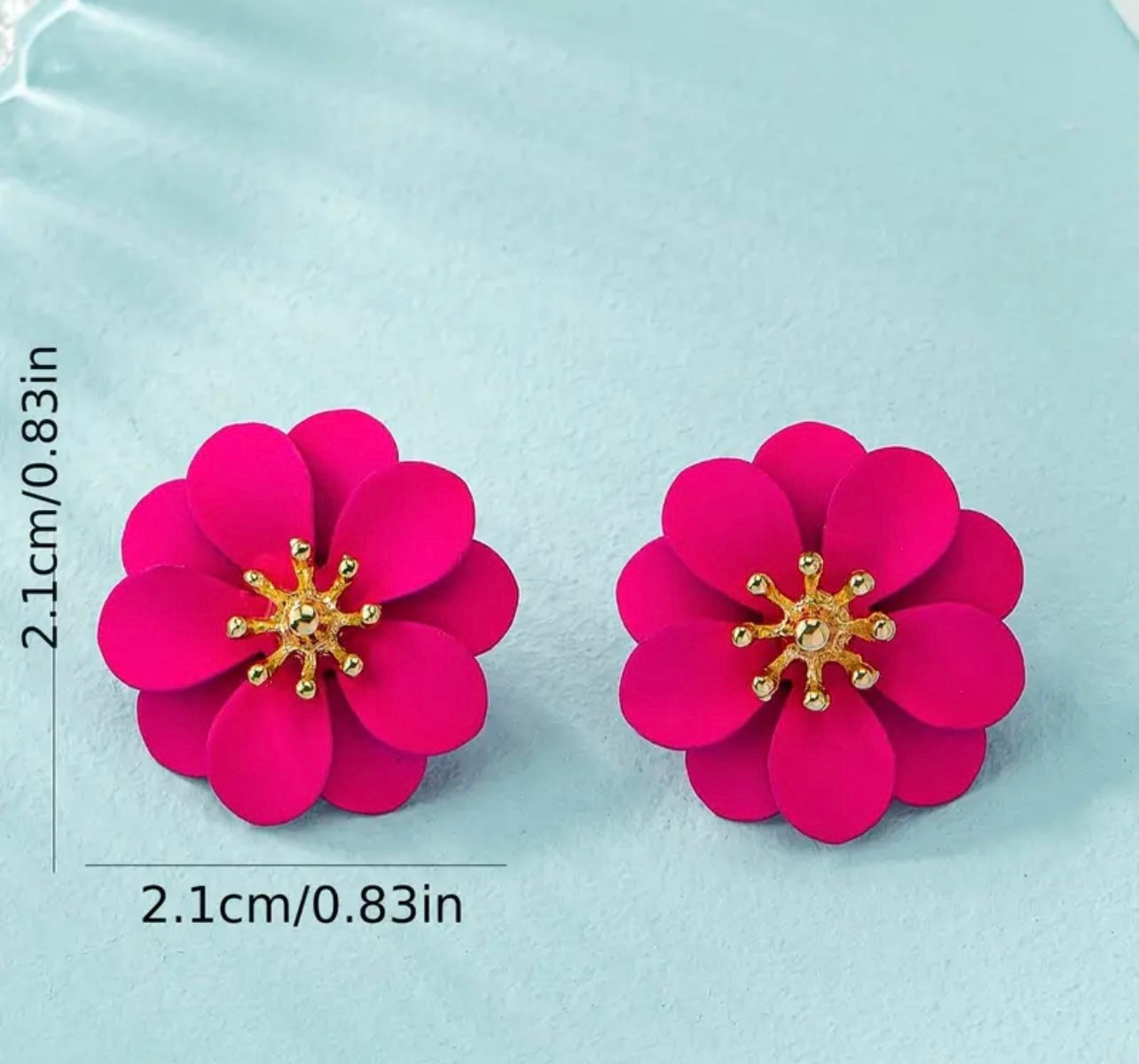 Pink Floral Earring
